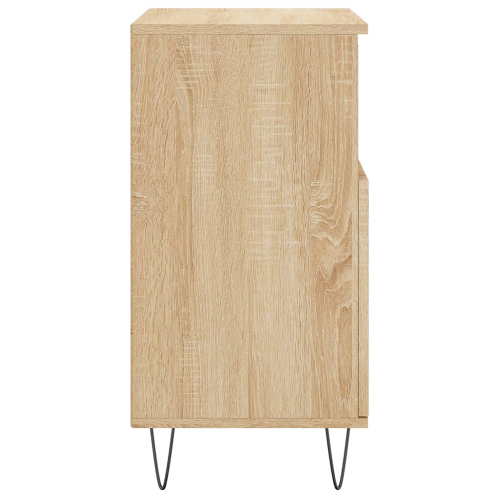 Dressoir 60x30x75 cm bewerkt hout eikenkleurig