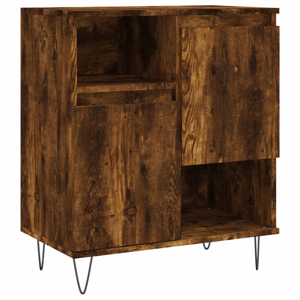 Buffet 60x30x75 cm en dérivé du bois couleur chêne