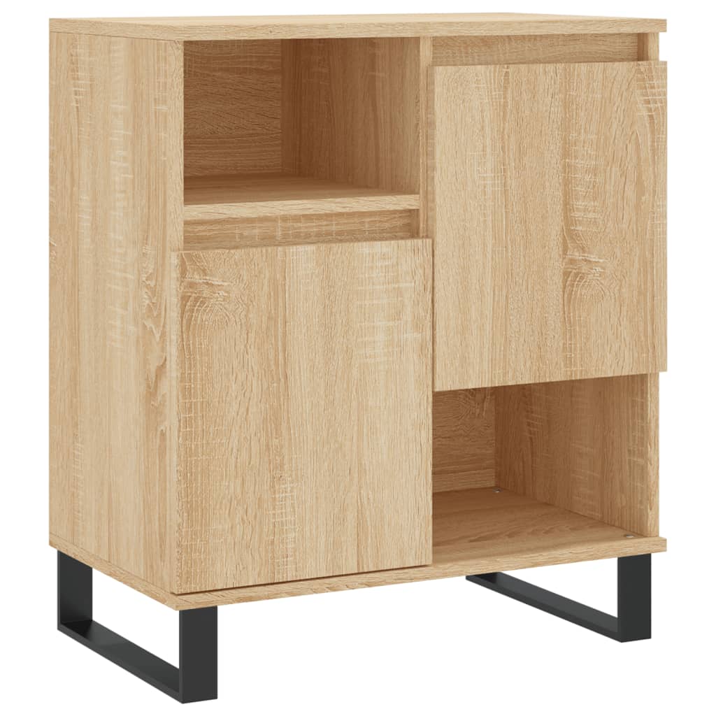 Dressoir 60x30x75 cm bewerkt hout eikenkleurig