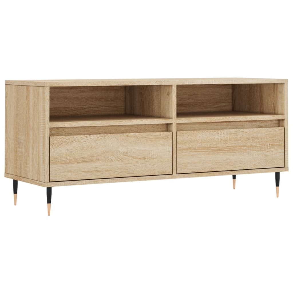 Meuble TV 100x34,5x44,5 cm en bois travaillé