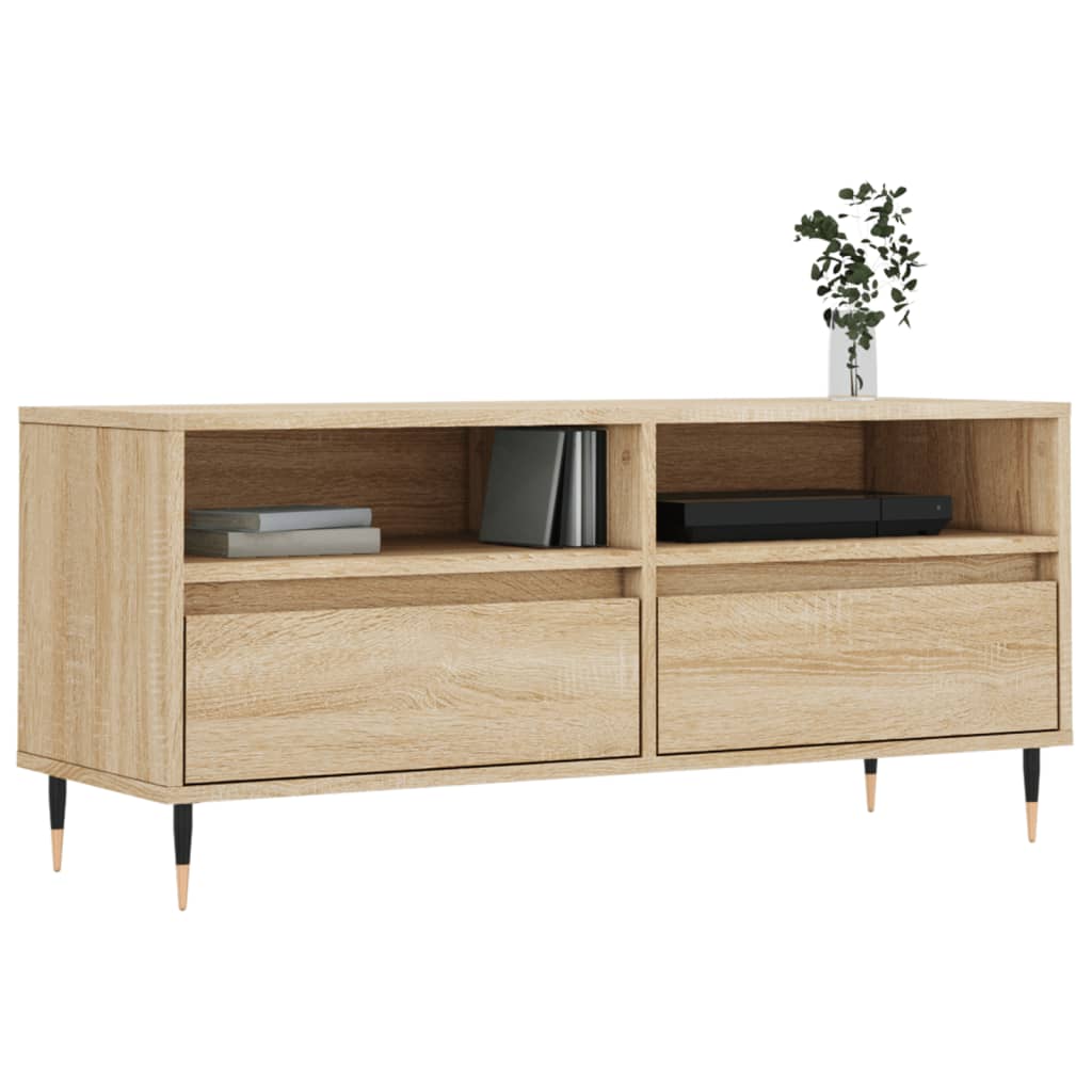 Meuble TV 100x34,5x44,5 cm en bois travaillé