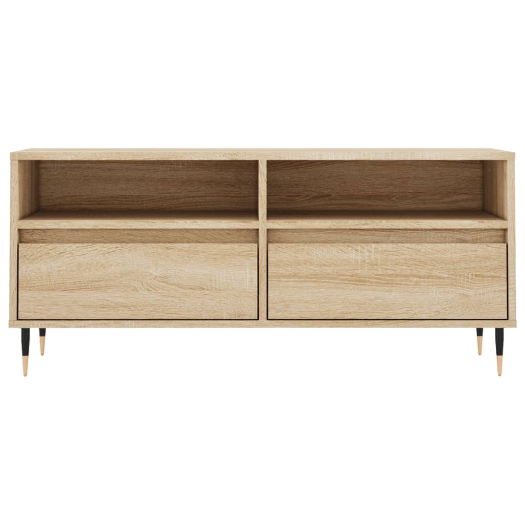 Meuble TV 100x34,5x44,5 cm en bois travaillé