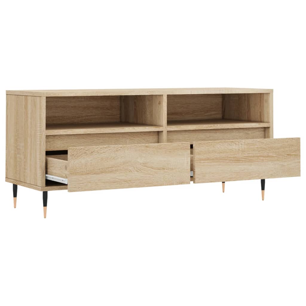 Meuble TV 100x34,5x44,5 cm en bois travaillé