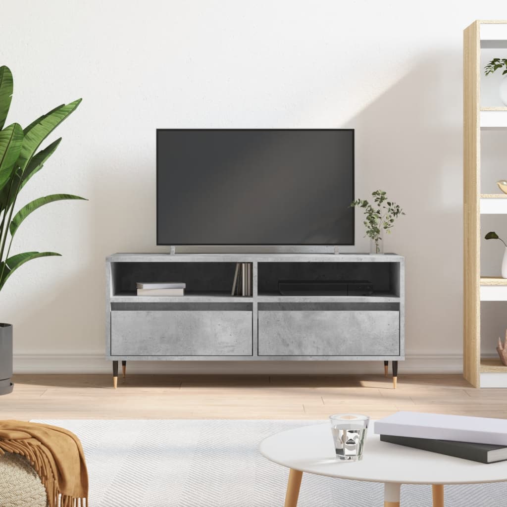 Meuble TV 100x34,5x44,5 cm en bois travaillé