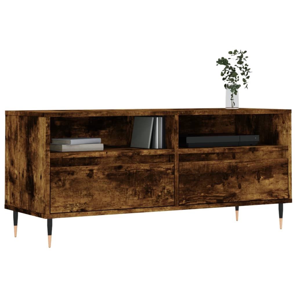 Meuble TV 100x34,5x44,5 cm en bois travaillé