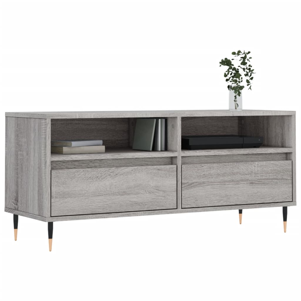 Meuble TV 100x34,5x44,5 cm en bois travaillé