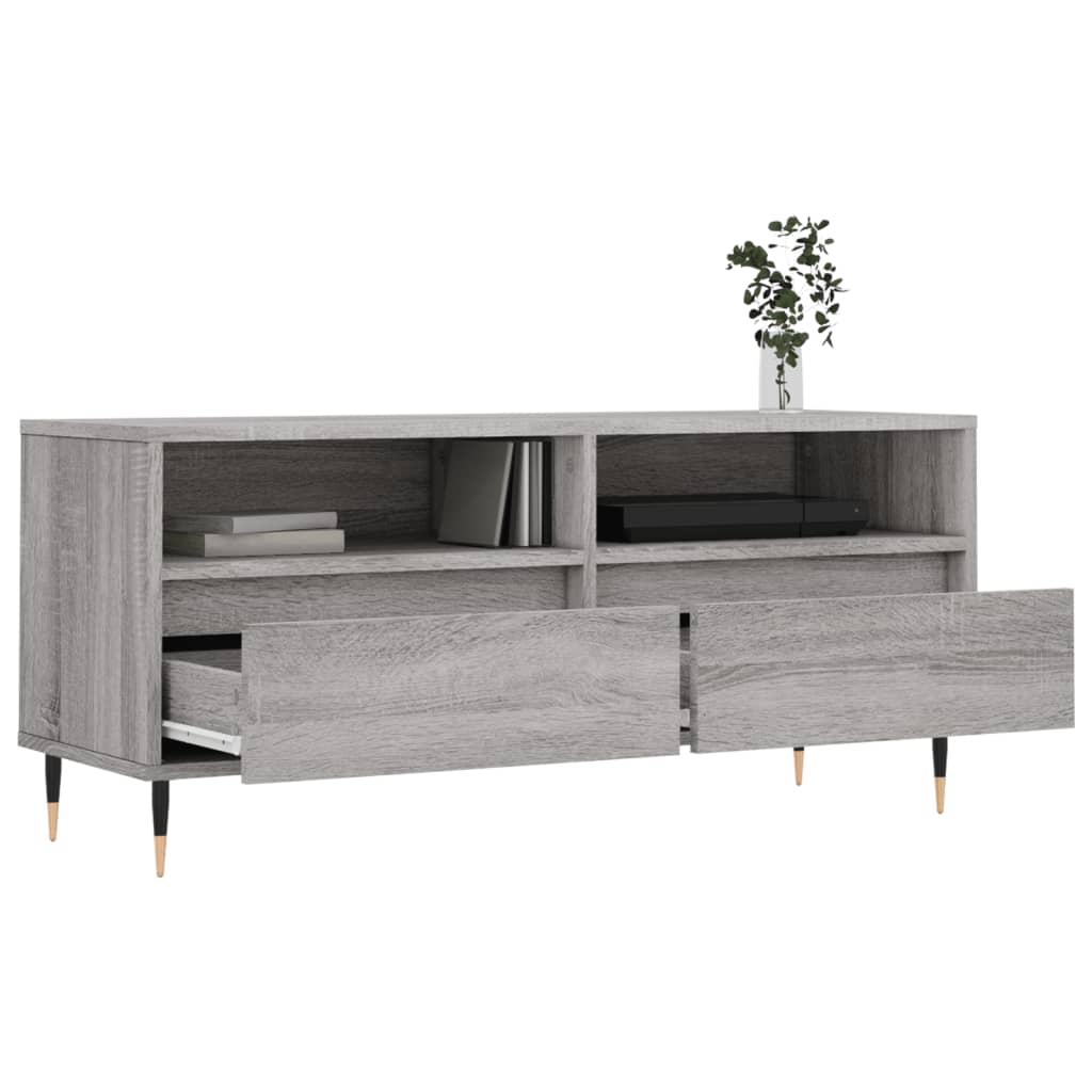 Meuble TV 100x34,5x44,5 cm en bois travaillé