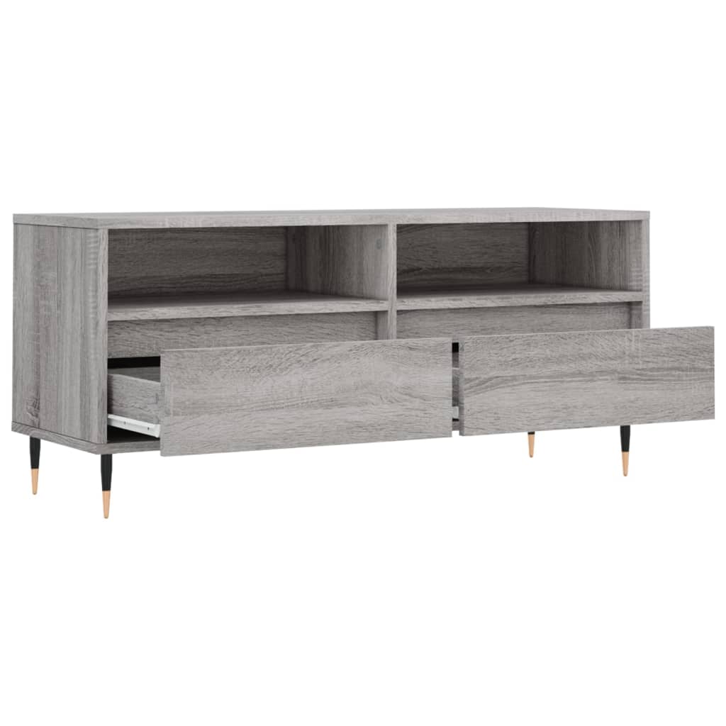 Meuble TV 100x34,5x44,5 cm en bois travaillé