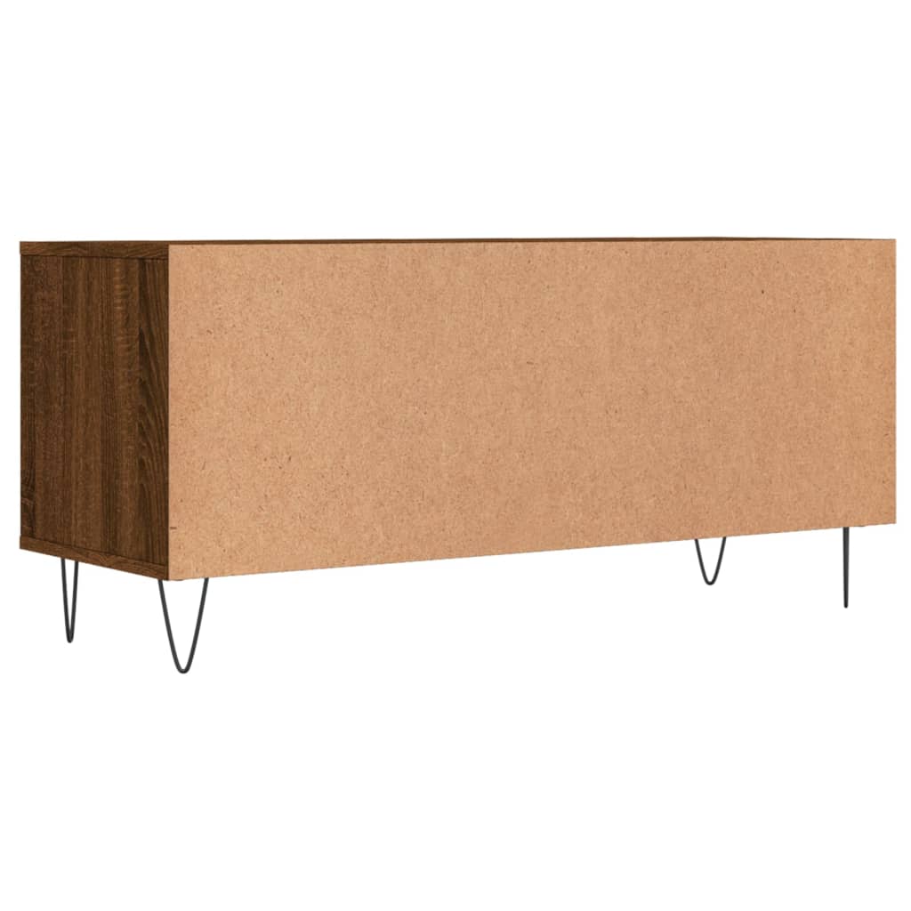 Tv-meubel 100x34,5x44,5 cm bewerkt hout eikenkleurig