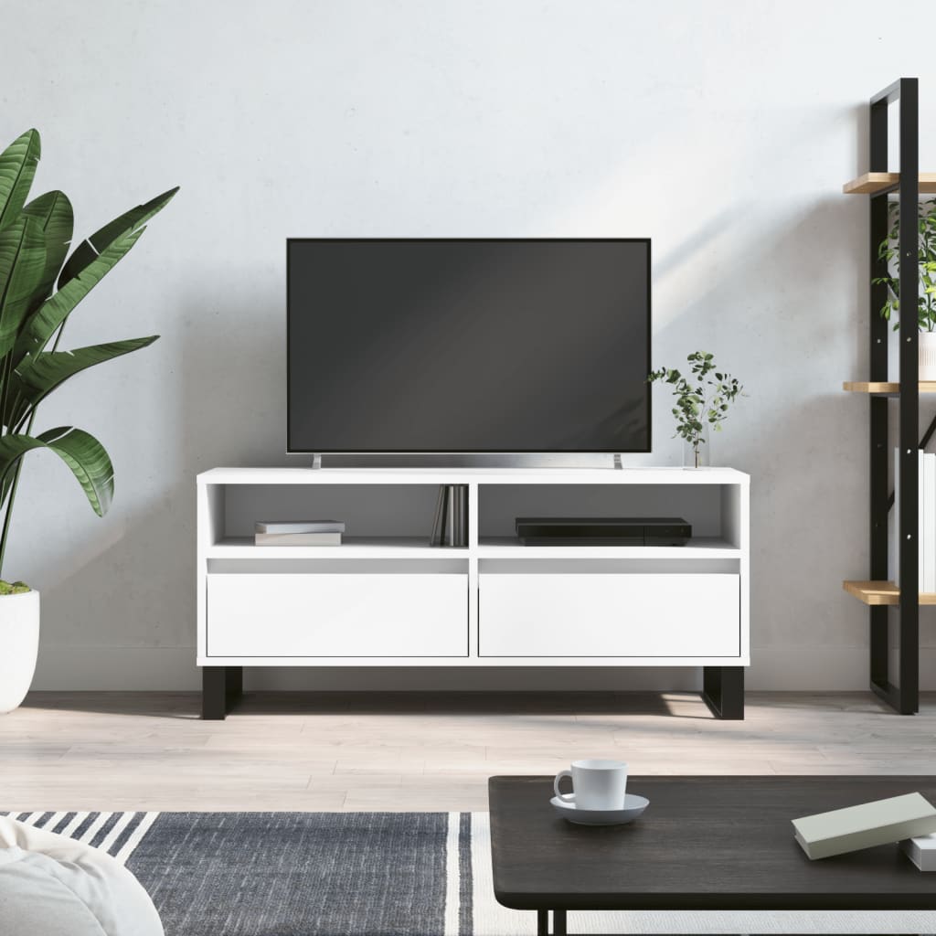 Meuble TV 100x34,5x44,5 cm en bois travaillé