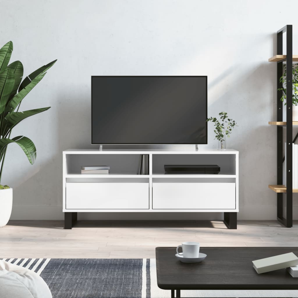 Meuble TV 100x34,5x44,5 cm en bois travaillé