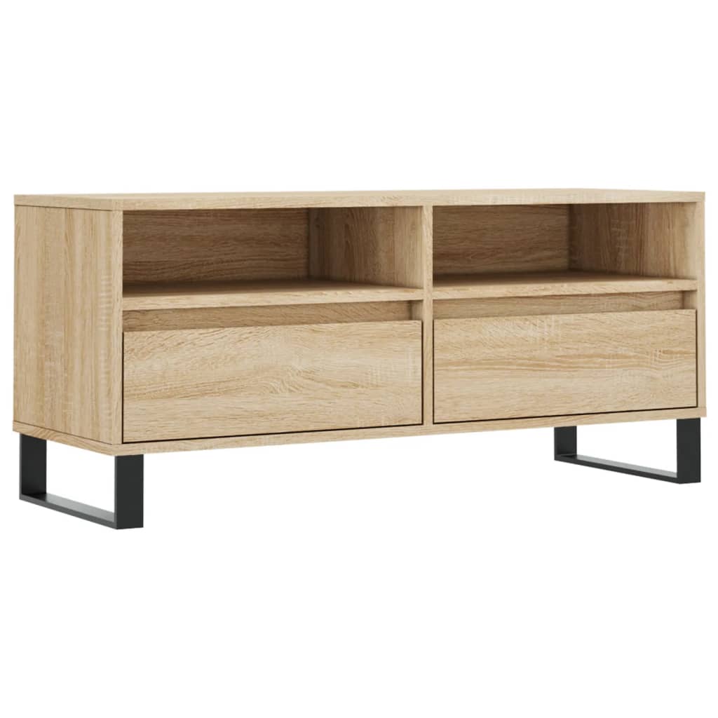 Meuble TV 100x34,5x44,5 cm en bois travaillé