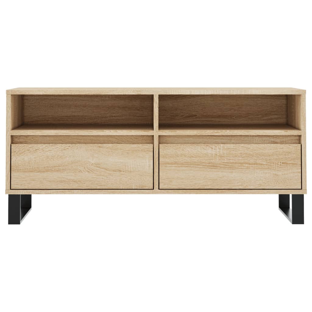 Tv-meubel 100x34,5x44,5 cm bewerkt hout