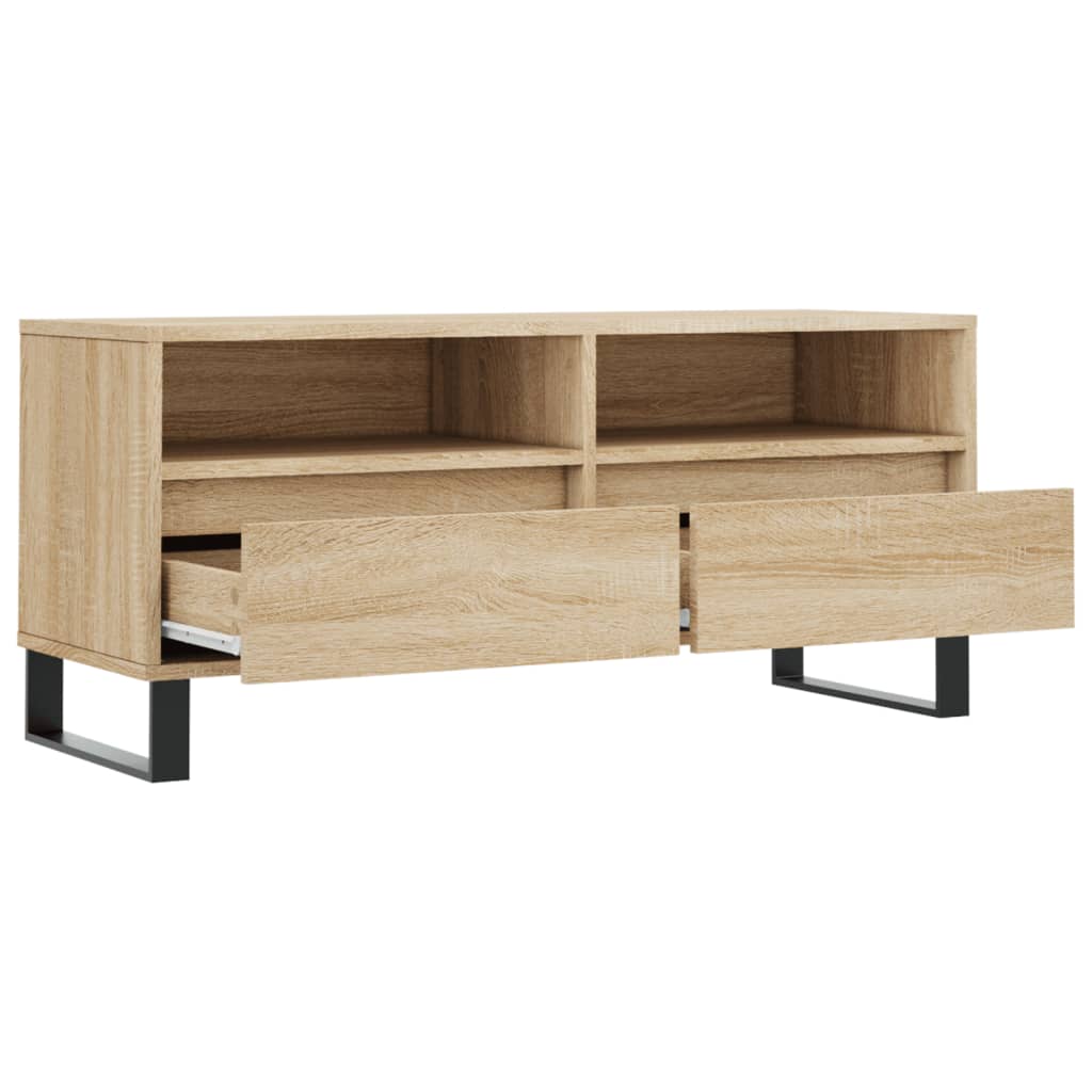 Meuble TV 100x34,5x44,5 cm en bois travaillé