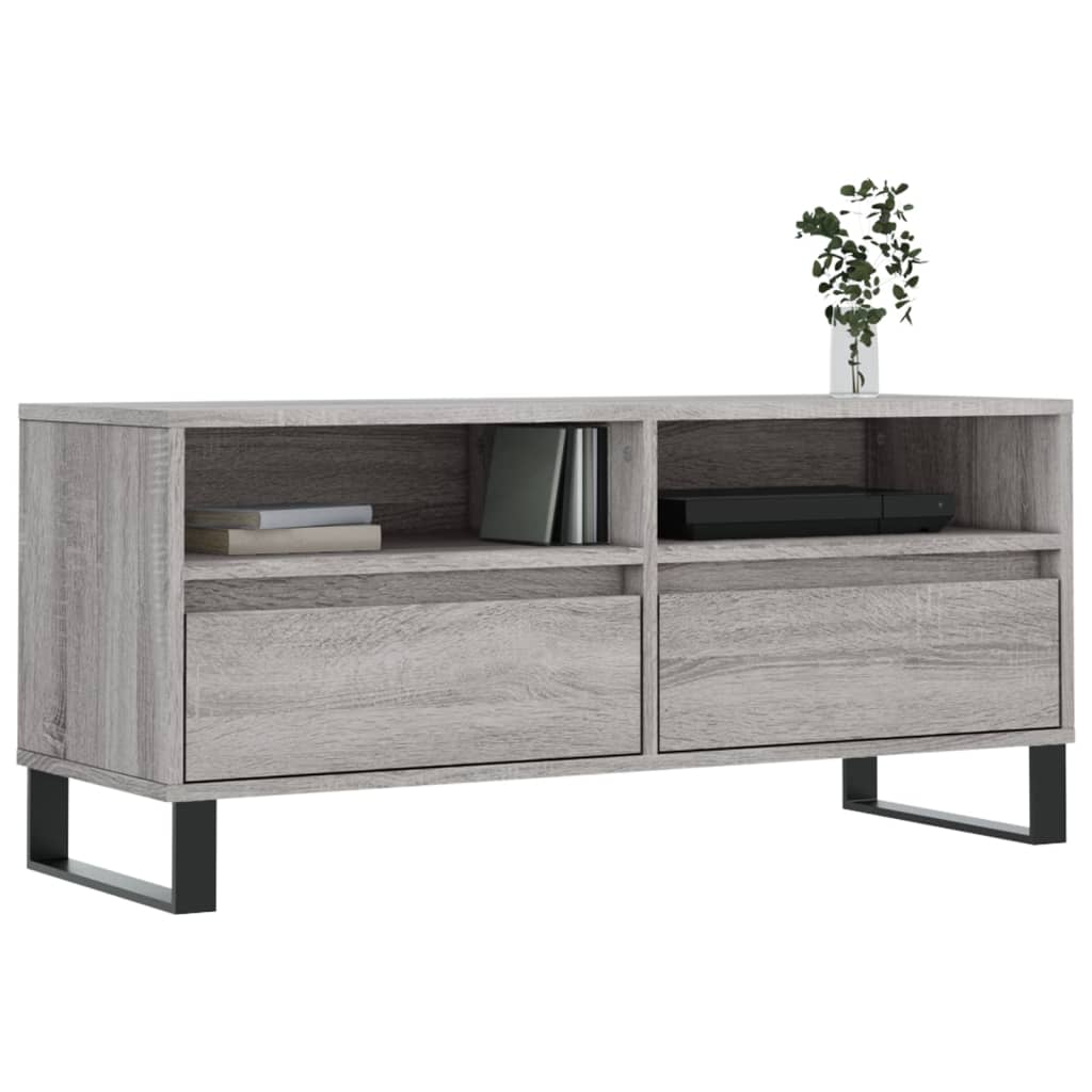 Meuble TV 100x34,5x44,5 cm en bois travaillé