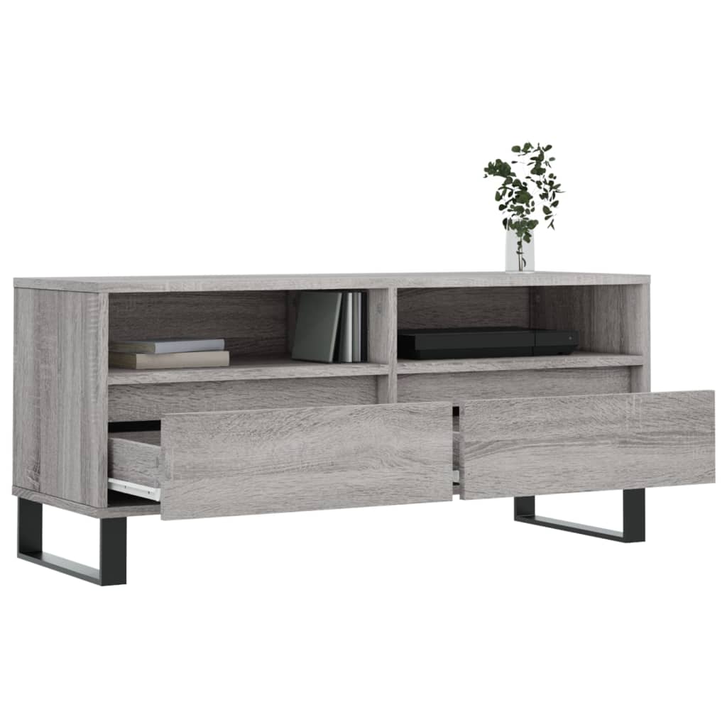 Meuble TV 100x34,5x44,5 cm en bois travaillé