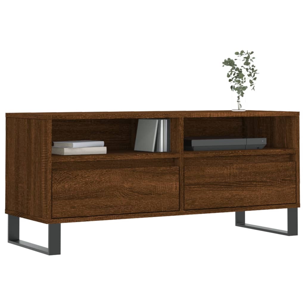 Meuble TV 100x34,5x44,5 cm en bois travaillé