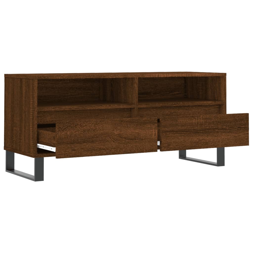 Meuble TV 100x34,5x44,5 cm en bois travaillé