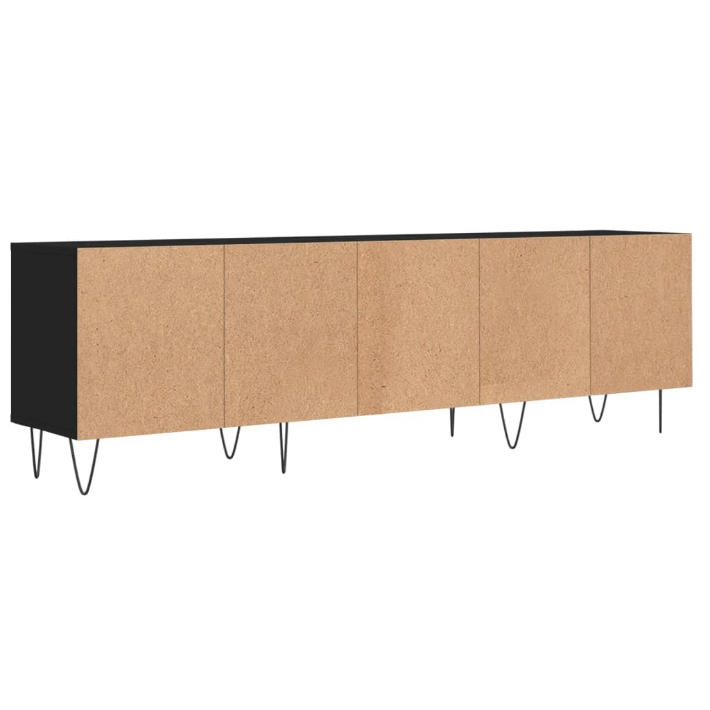 Meuble TV 150x30x44,5 cm ouvré en bois couleur chêne