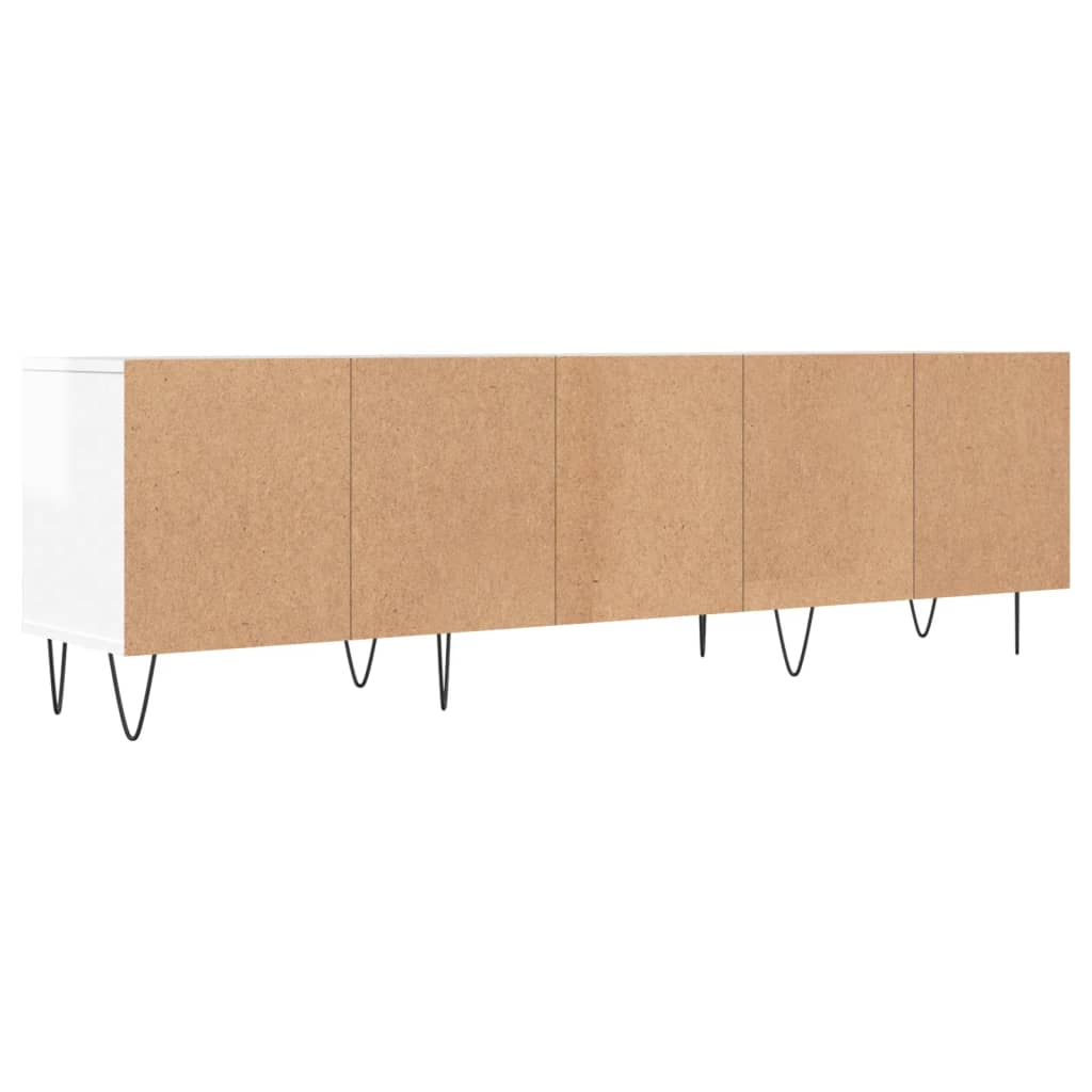 Meuble TV 150x30x44,5 cm ouvré en bois couleur chêne