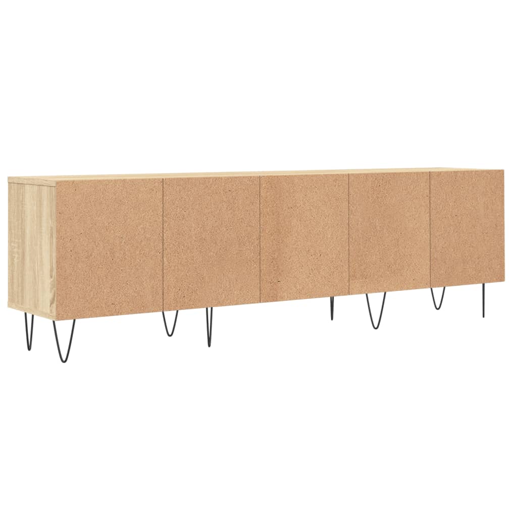 Tv-meubel 150x30x44,5 cm bewerkt hout artisanaal eikenkleur