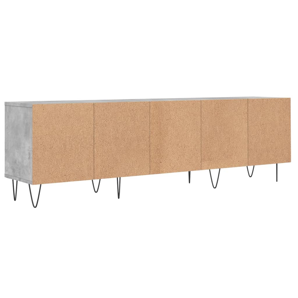 Meuble TV 150x30x44,5 cm ouvré en bois couleur chêne