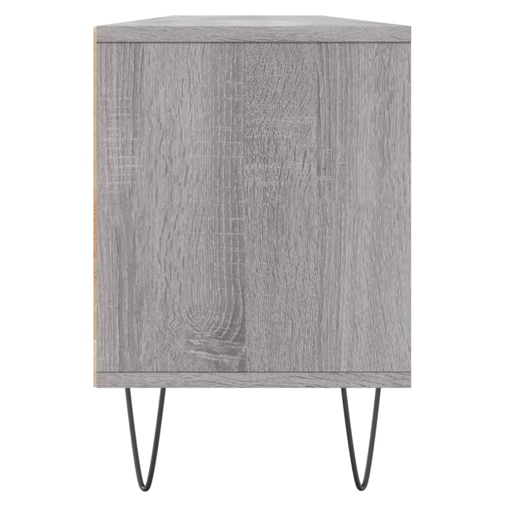 Meuble TV 150x30x44,5 cm ouvré en bois couleur chêne