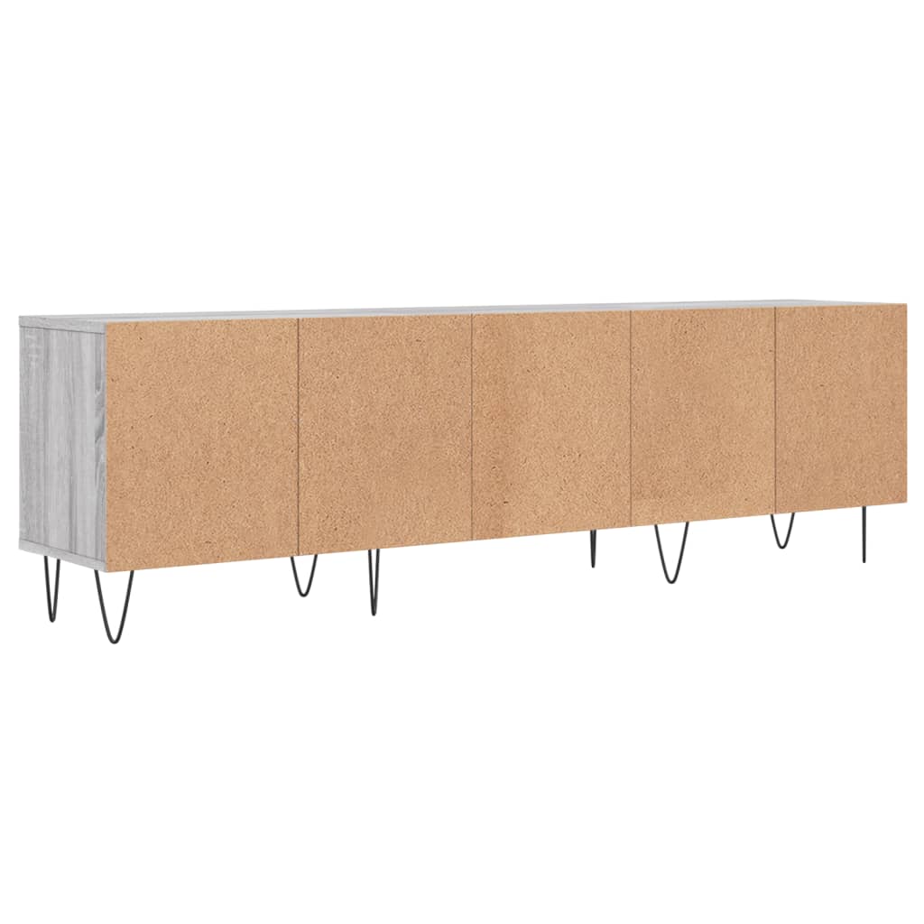 Meuble TV 150x30x44,5 cm ouvré en bois couleur chêne