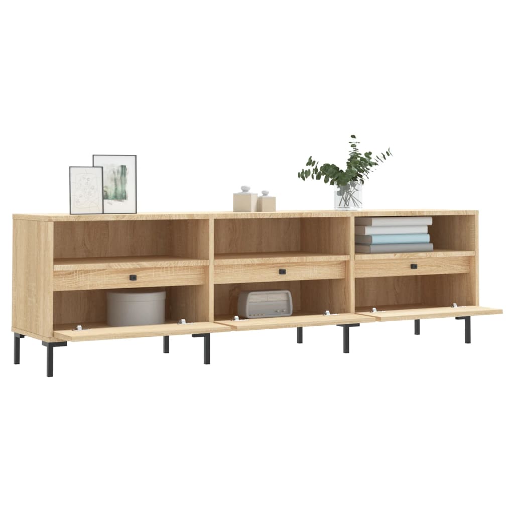 Tv-meubel 150x30x44,5 cm bewerkt hout hoogglans wit