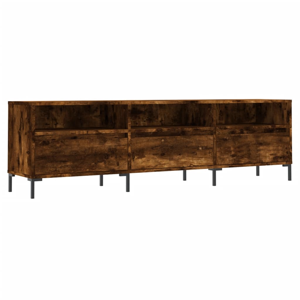 Tv-meubel 150x30x44,5 cm bewerkt hout hoogglans wit