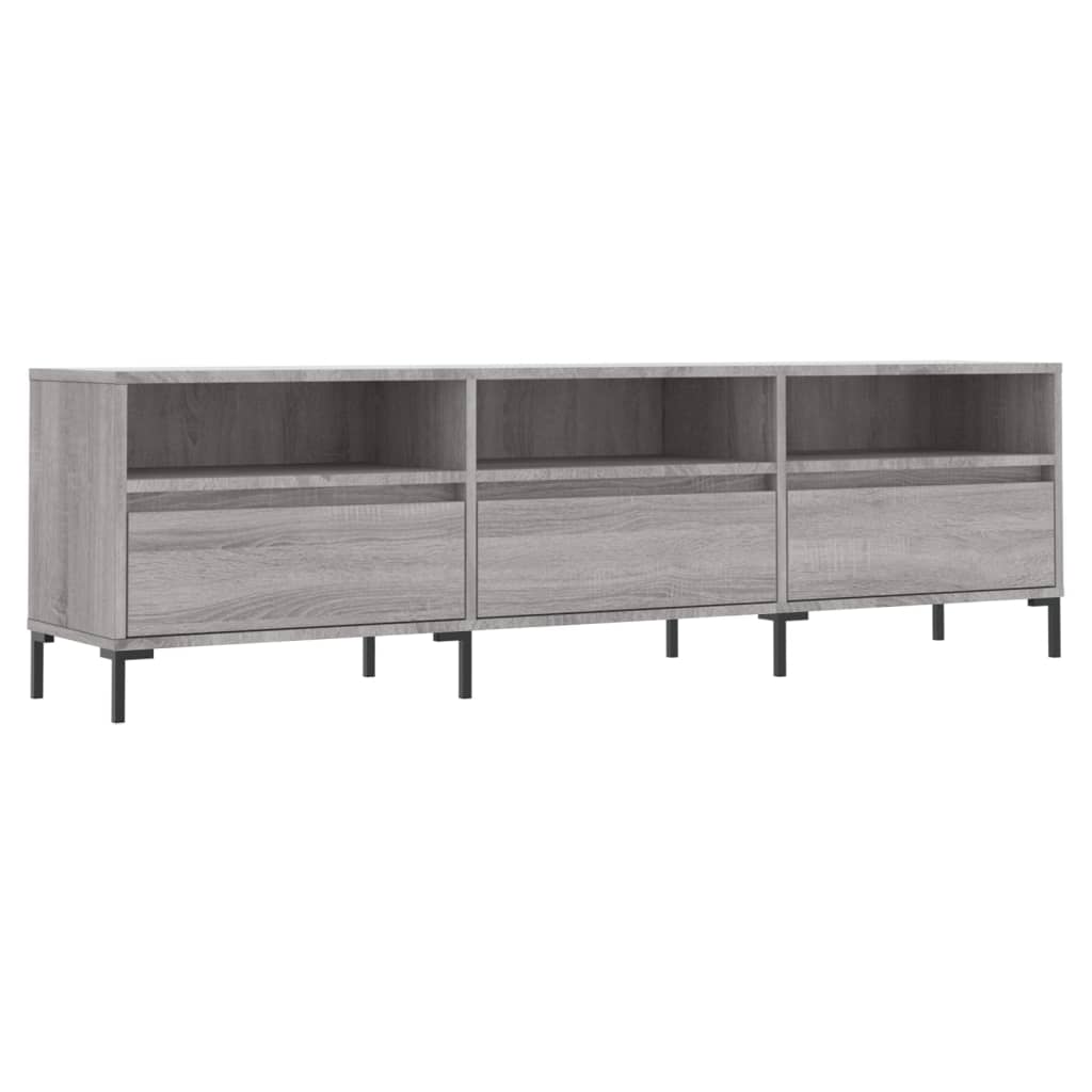 Tv-meubel 150x30x44,5 cm bewerkt hout hoogglans wit