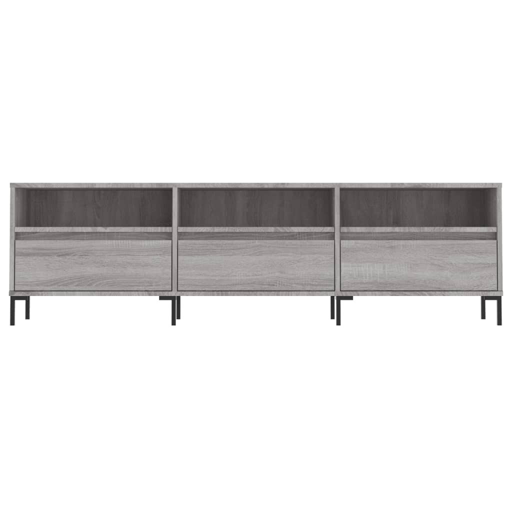 Tv-meubel 150x30x44,5 cm bewerkt hout hoogglans wit