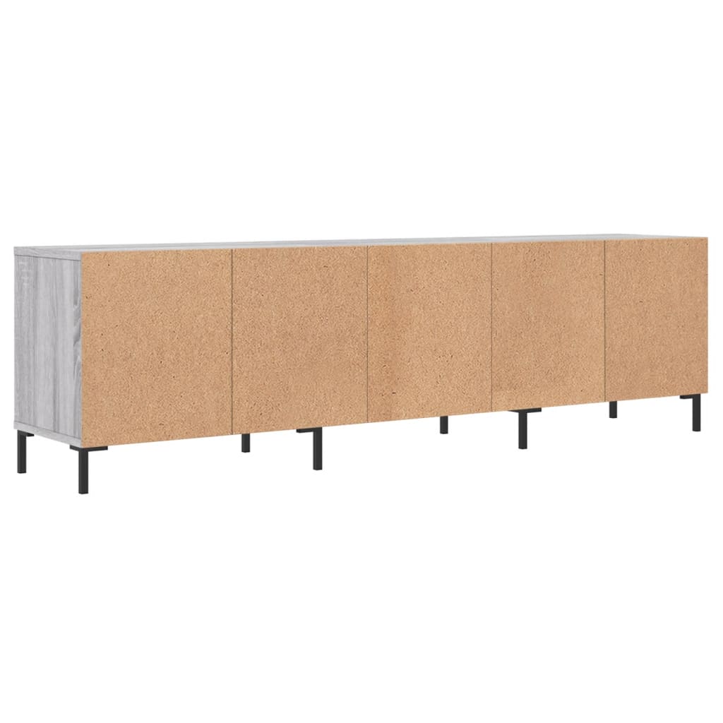 Tv-meubel 150x30x44,5 cm bewerkt hout hoogglans wit