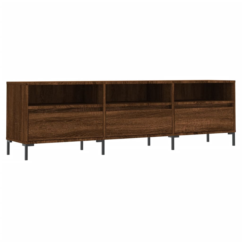 Tv-meubel 150x30x44,5 cm bewerkt hout hoogglans wit