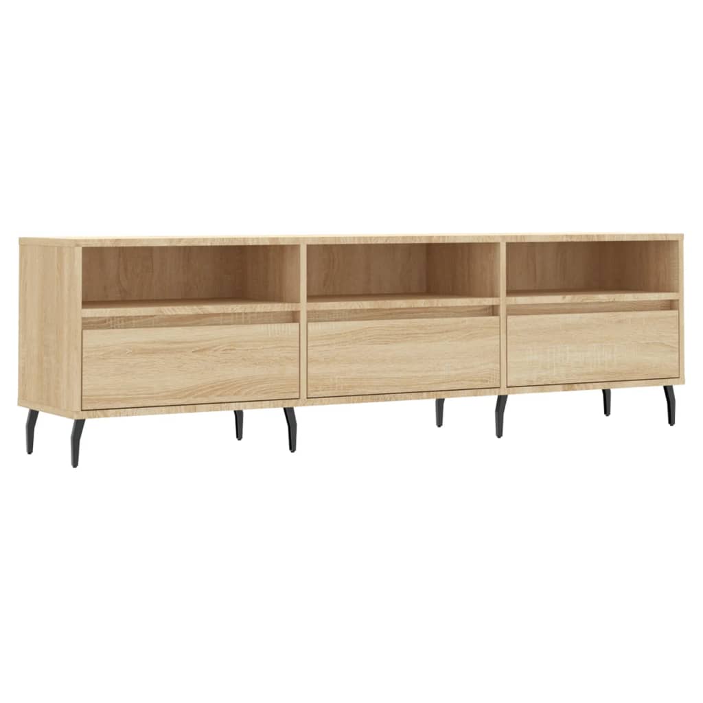 Meuble TV 150x30x44,5 cm en bois travaillé