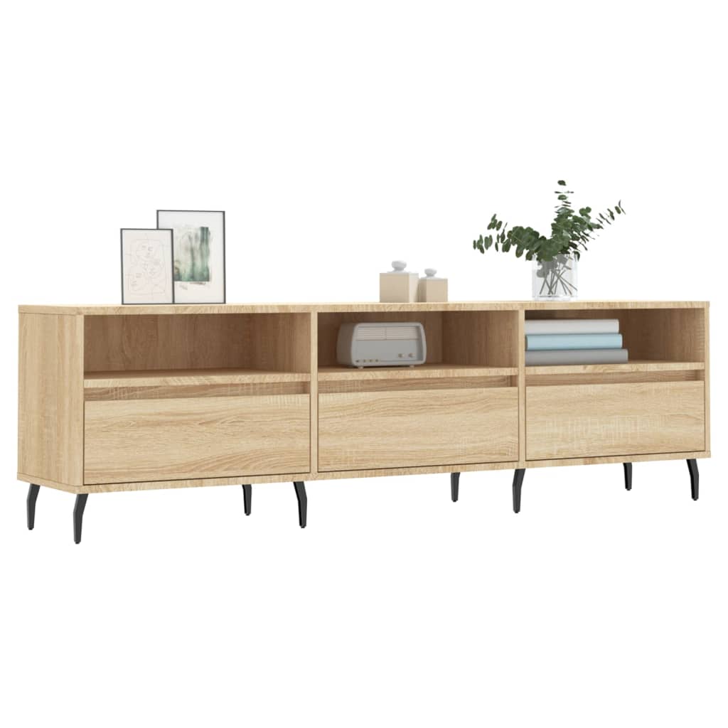 Tv-meubel 150x30x44,5 cm bewerkt hout gerookt eikenkleurig