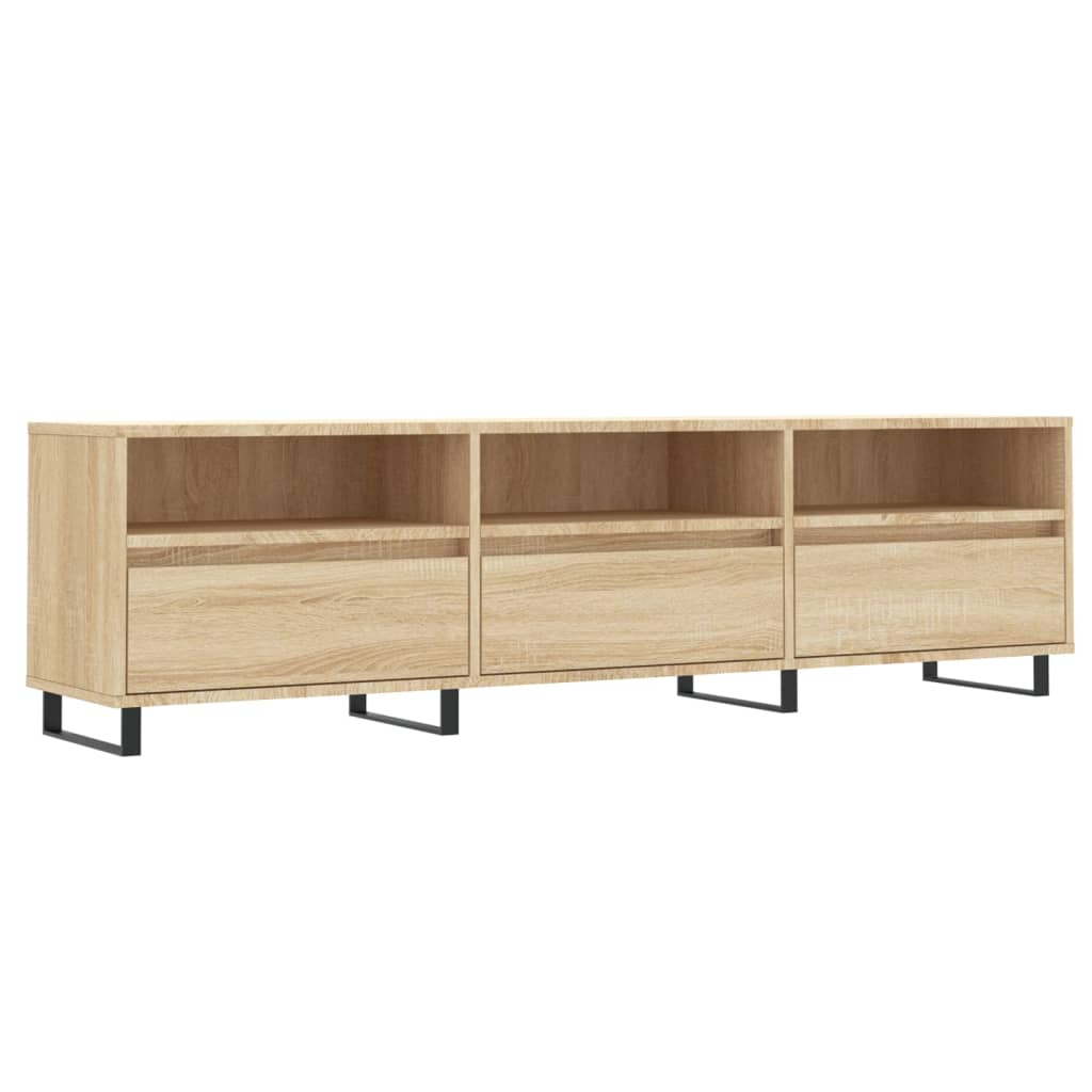 Meuble TV 150x30x44,5 cm en bois travaillé