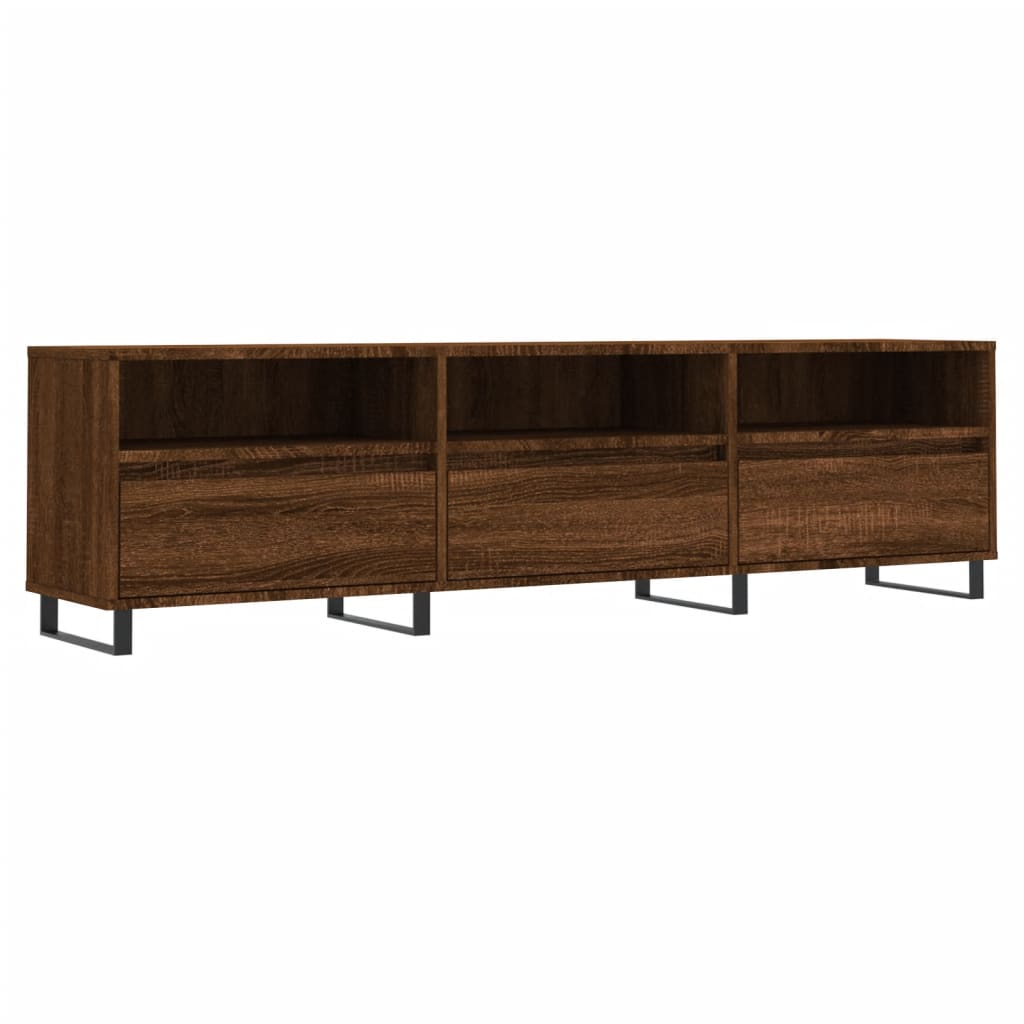 Meuble TV 150x30x44,5 cm en bois travaillé