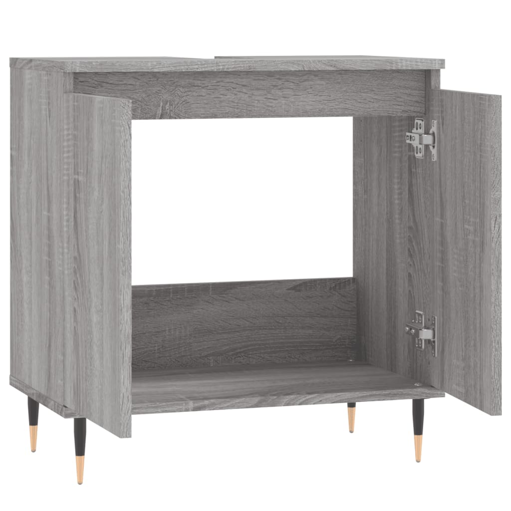 Badkamerkast 58x33x60 cm bewerkt hout