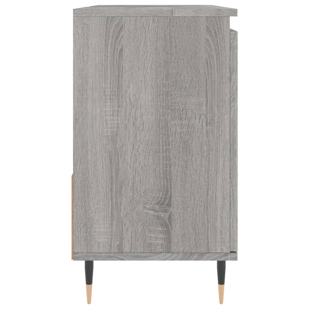 Badkamerkast 65x33x60 cm bewerkt hout eikenkleurig