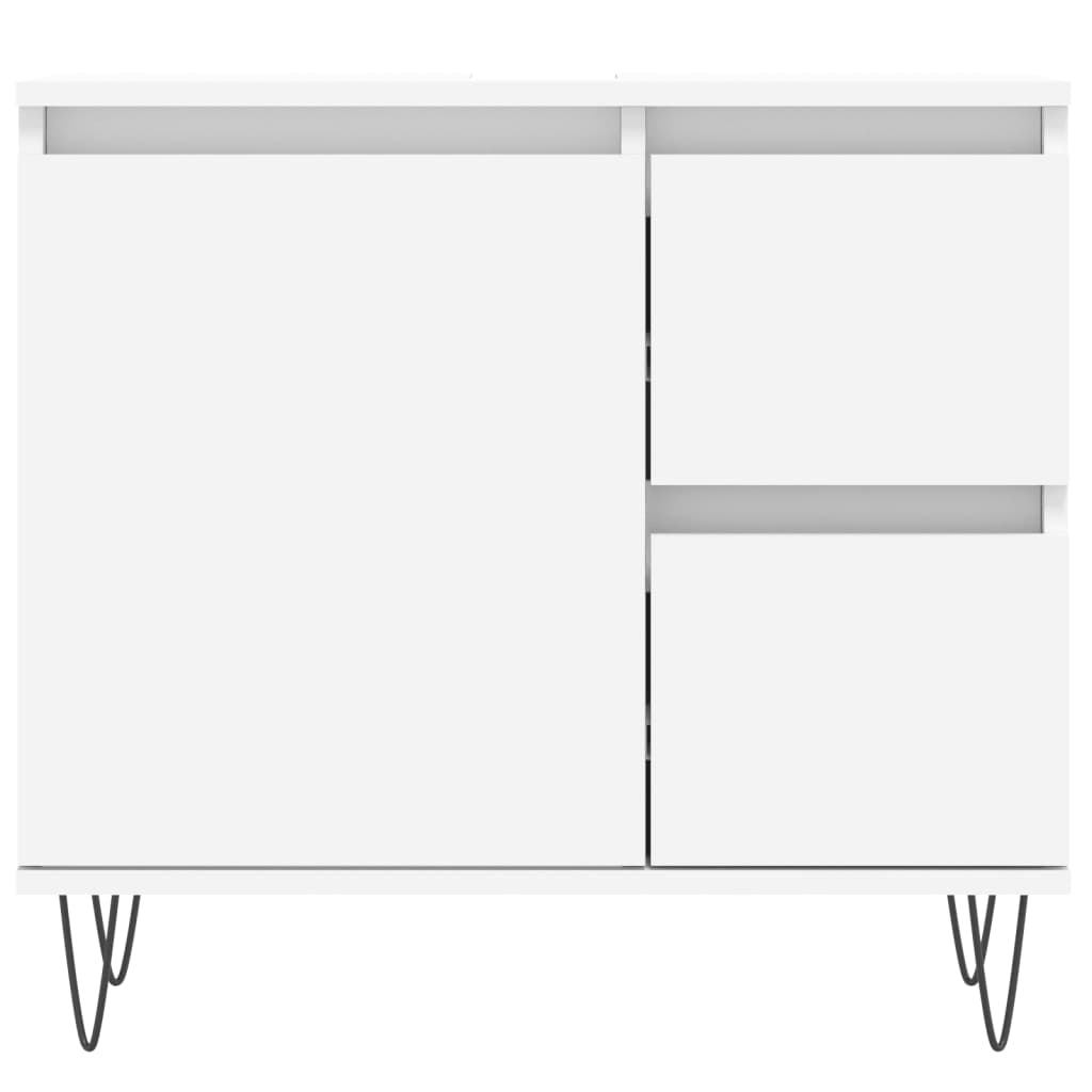 Badkamerkast 65x33x60 cm bewerkt hout bruin eikenkleur