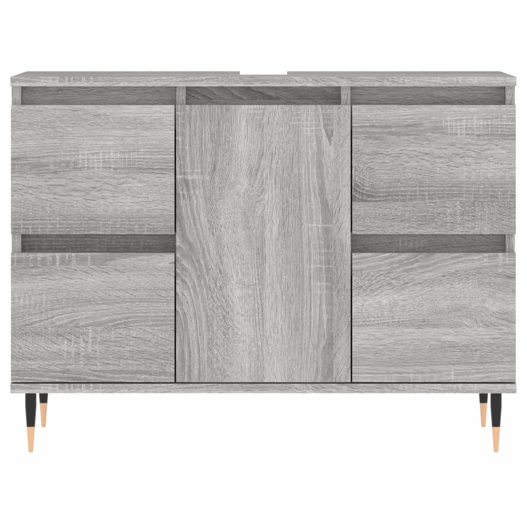 Badkamerkast 80x33x60 cm bewerkt hout