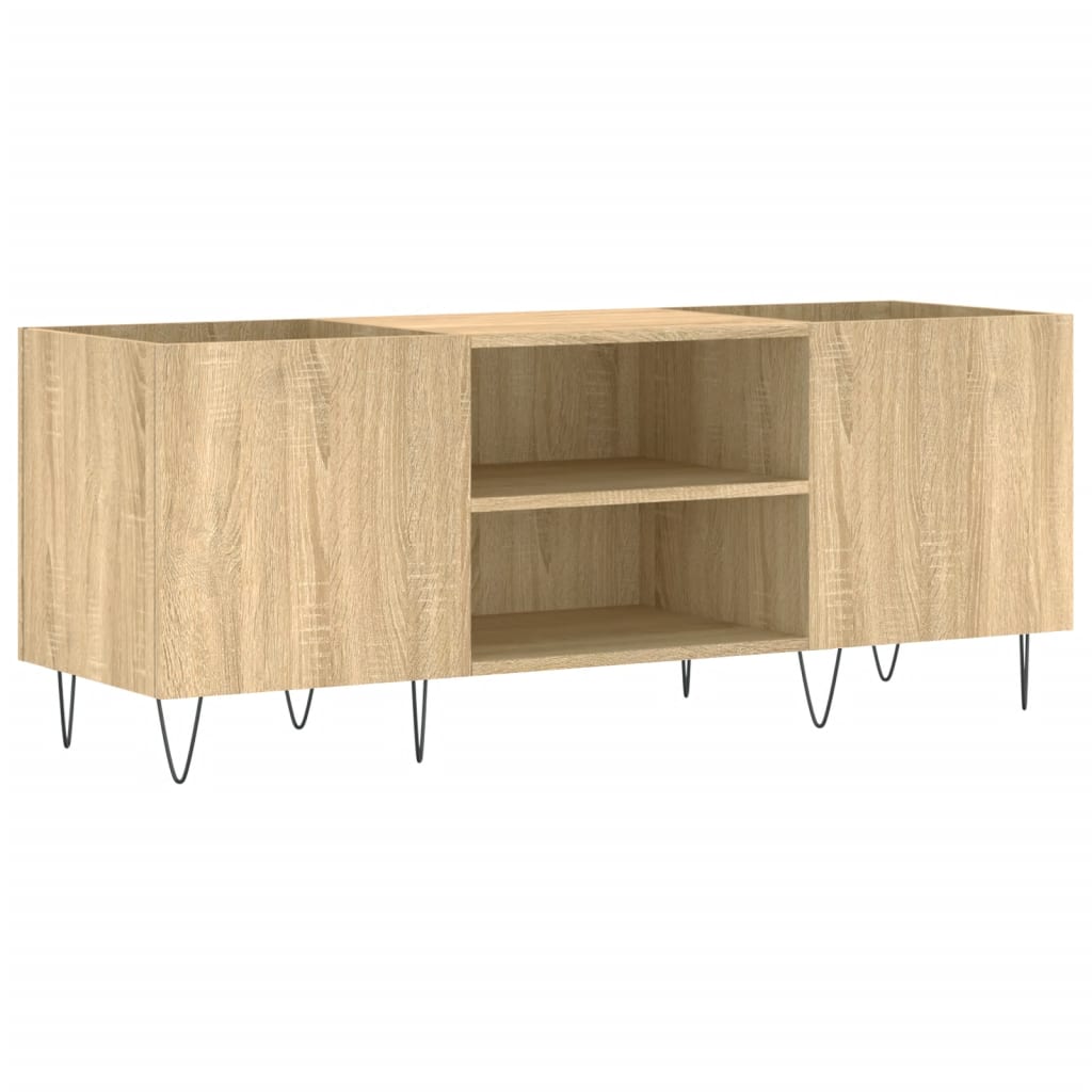 Platenkast 121x38x48 cm bewerkt hout