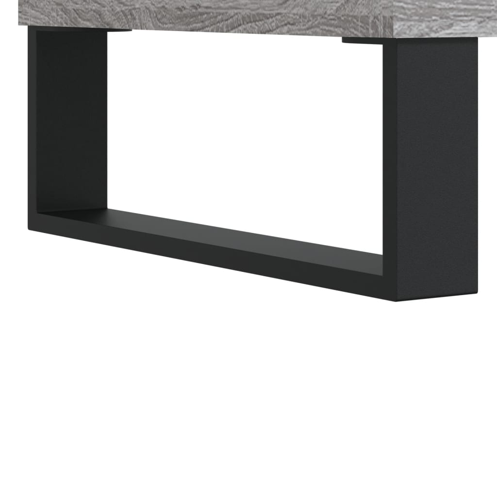 Platenkast 121x38x48 cm bewerkt hout eikenkleurig