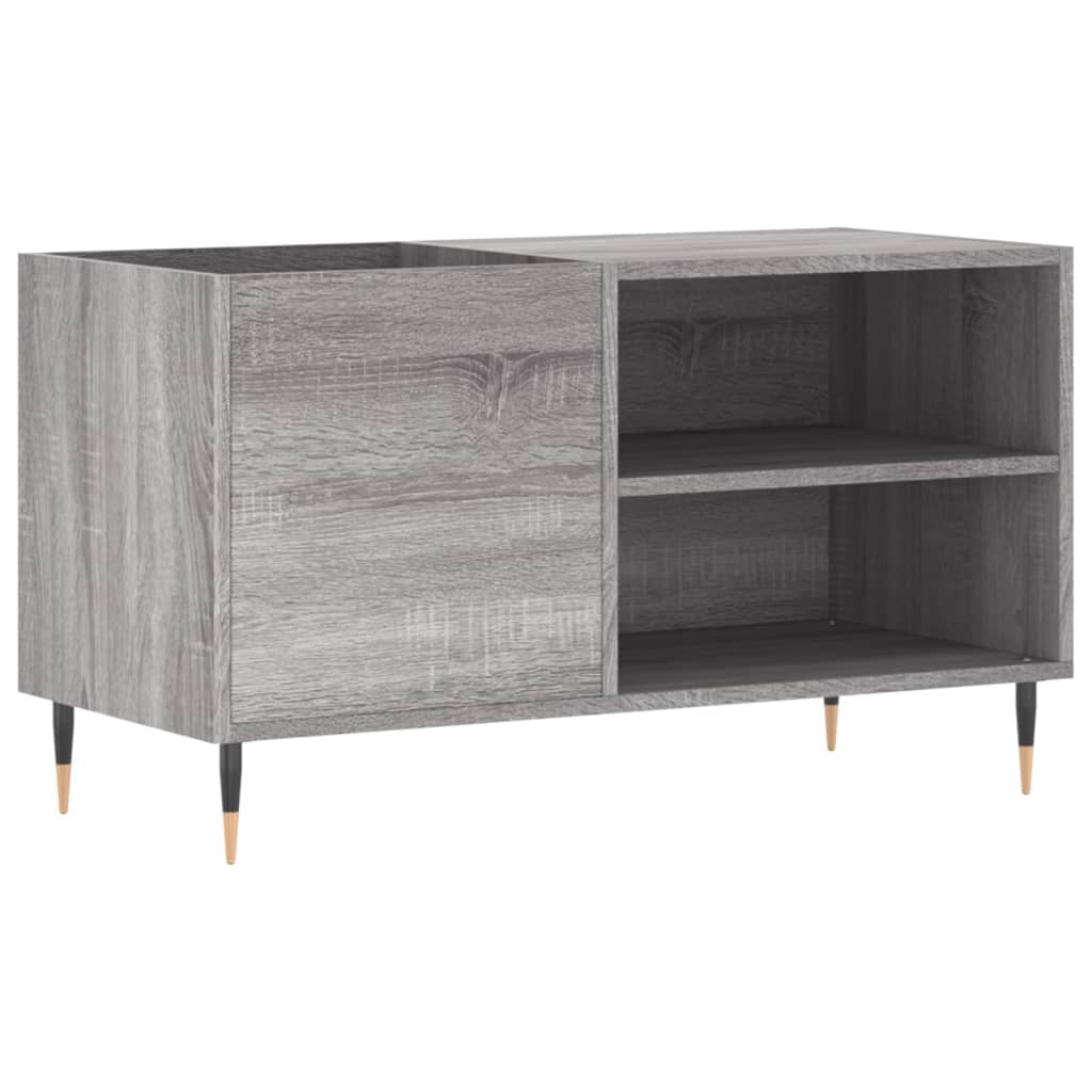 Platenkast 85x38x48 cm bewerkt hout betongrijs