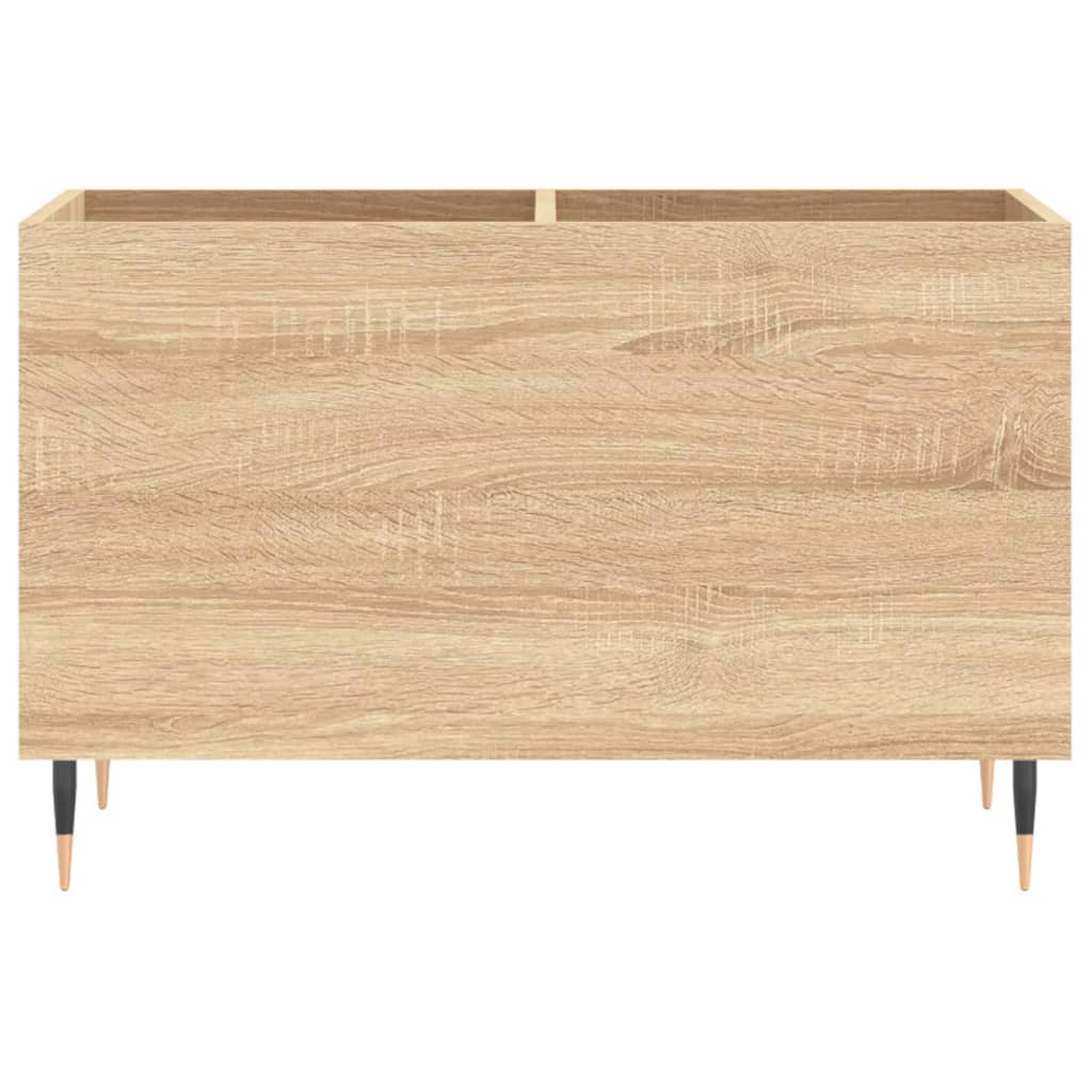 Platenkast 74,5x38x48 cm bewerkt hout eikenkleurig