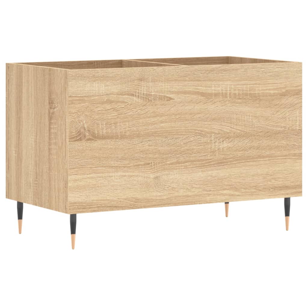 Platenkast 74,5x38x48 cm bewerkt hout eikenkleurig