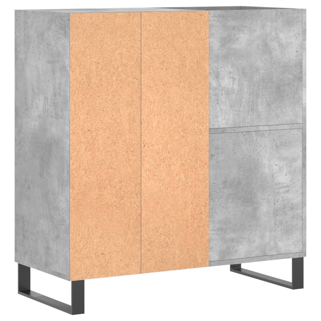 Platenkast 84,5x38x89 cm bewerkt hout eikenkleurig