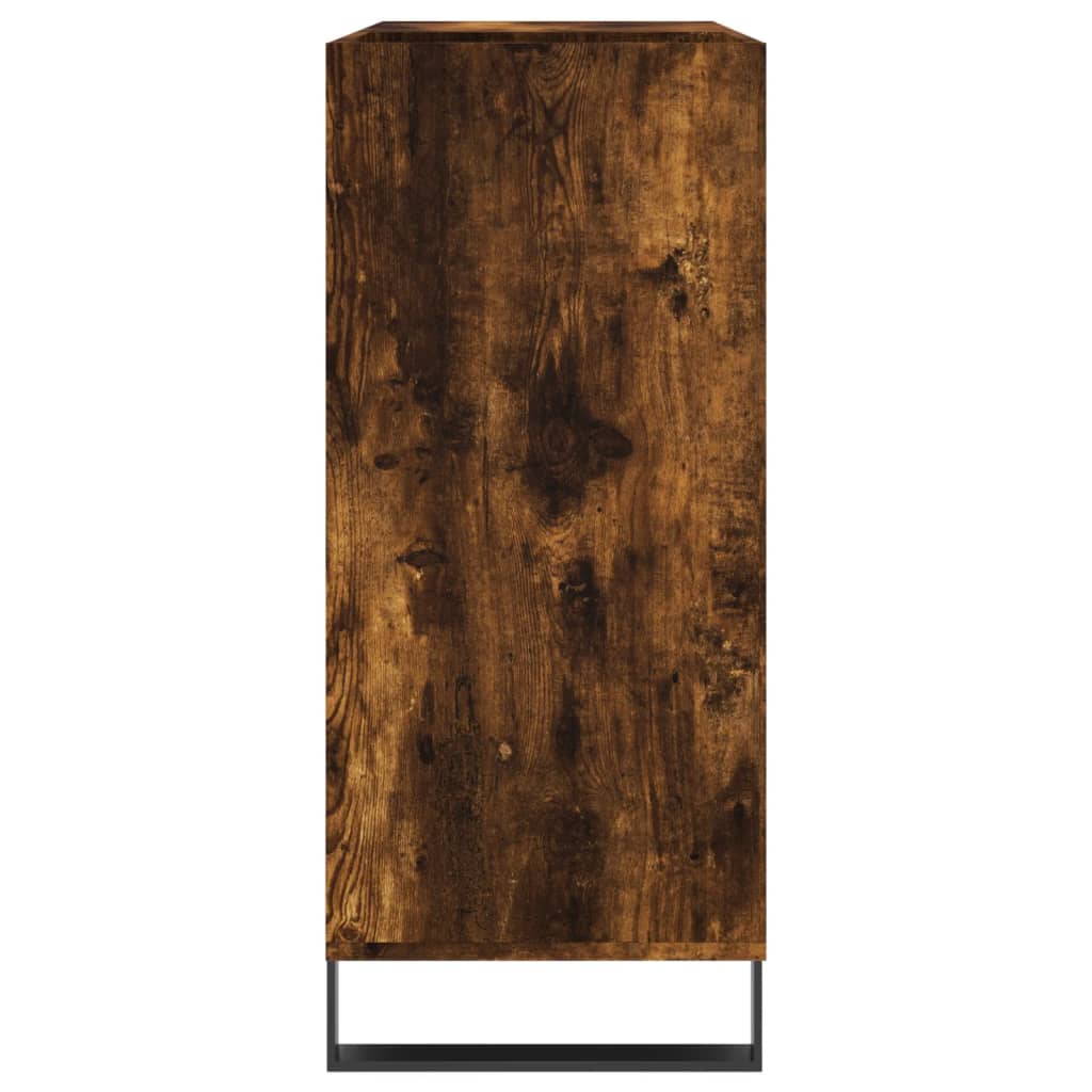 Platenkast 84,5x38x89 cm bewerkt hout eikenkleurig