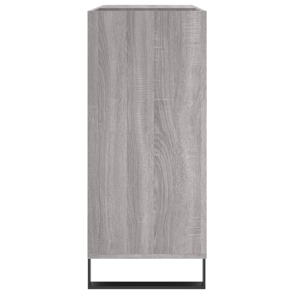 Platenkast 84,5x38x89 cm bewerkt hout eikenkleurig